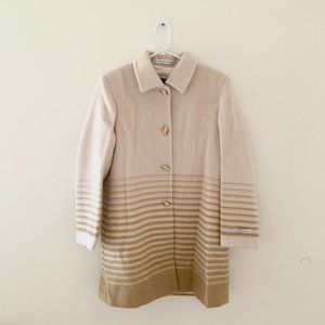 Vintage Alpaca Pea Coat Jacket Tan Brown Large